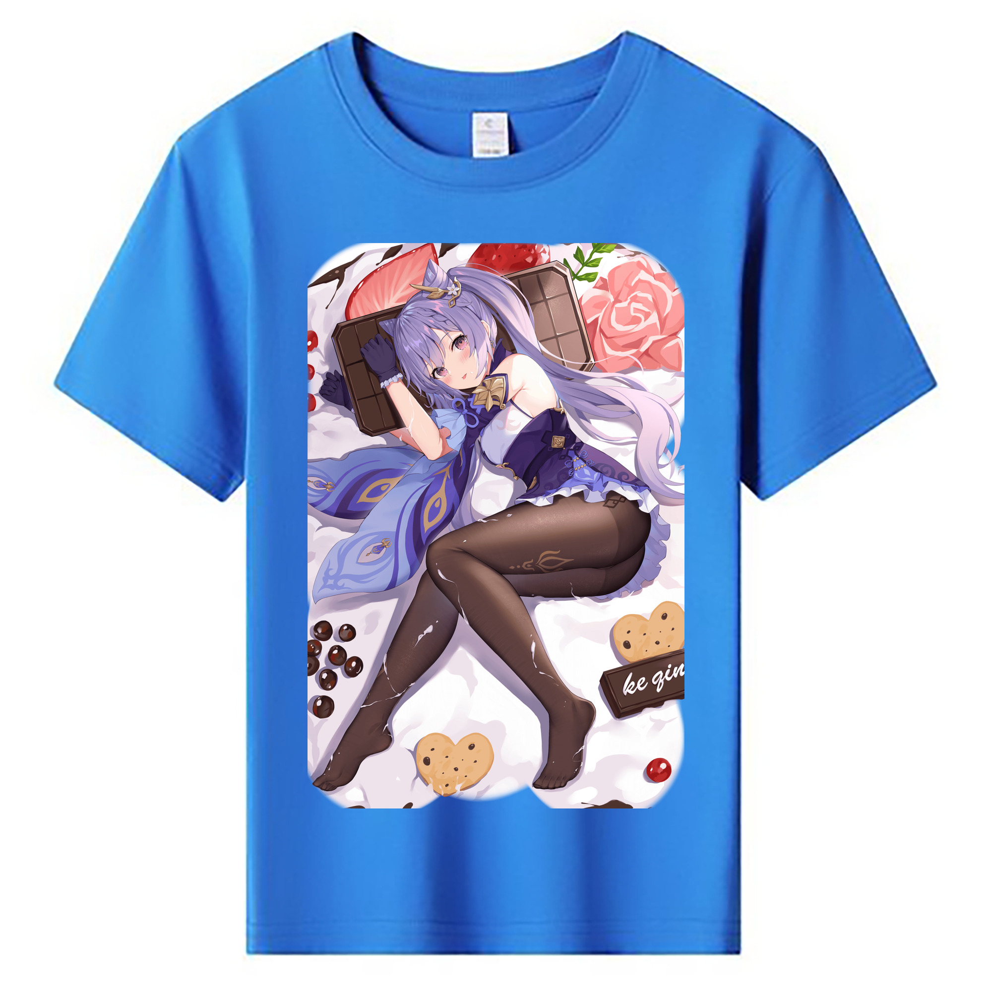 げんし神 刻晴 こくせい genshin Kokusei 綿100％キッズTシャツ（フロントプリント）